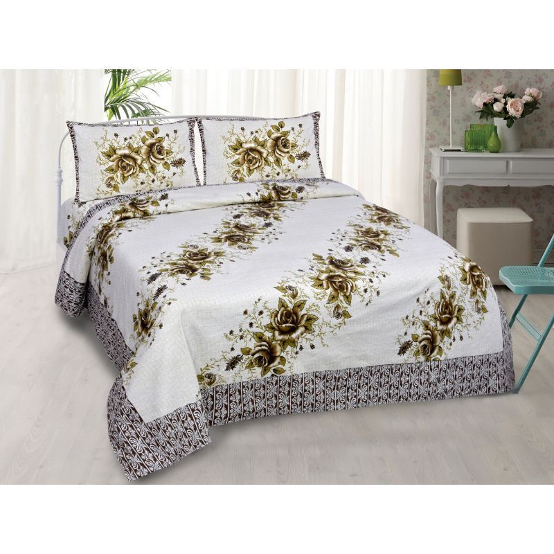 Best Quality Cotton Bedsheet Luxury Home Textile Bedding Sets Floral Printed Embroidered Bedspread Bed Linen Set