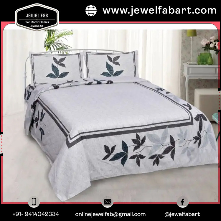 Best Quality Cotton Bedsheet Luxury Home Textile Bedding Sets Floral Printed Embroidered Bedspread Bed Linen Set