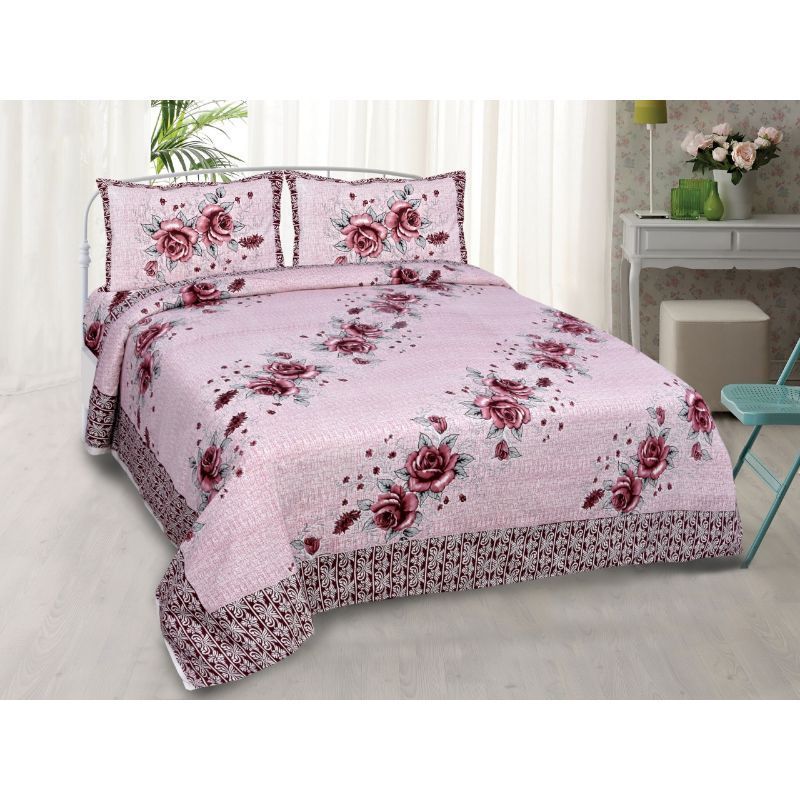 Best Quality Cotton Bedsheet Luxury Home Textile Bedding Sets Floral Printed Embroidered Bedspread Bed Linen Set