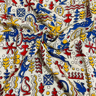 Hand Block Print Fabrics 100% Cotton Home Textile Fabric Indian Ethnic Dress Making Fabric Handmade Running Material