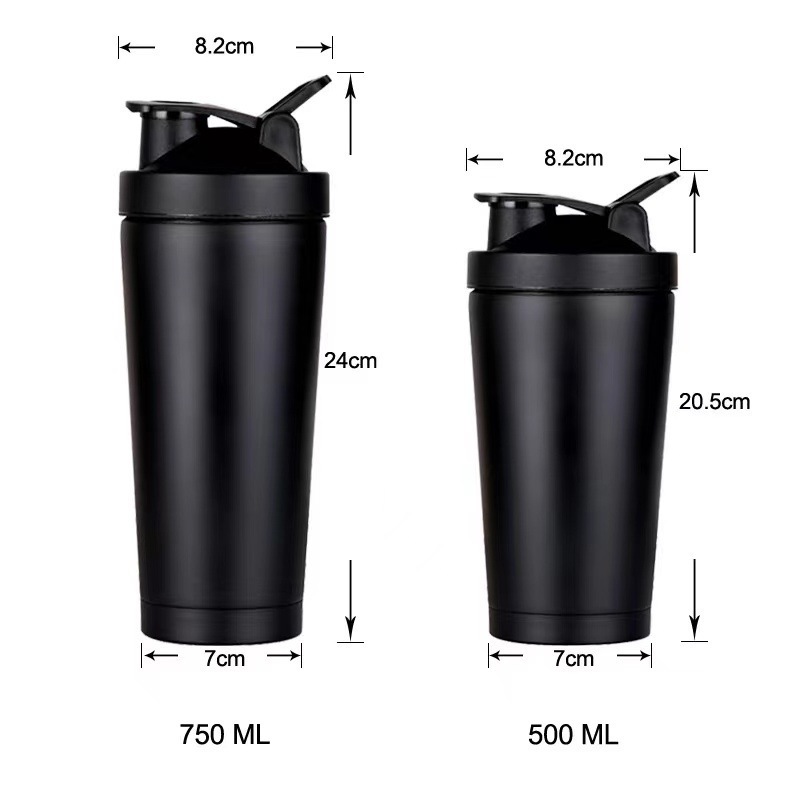 Gym Sports Stainless Steel Protein Shaker Bottle Metal Custom Wholesale Protein Shaker