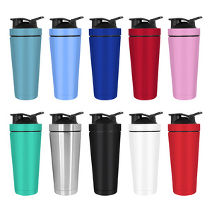 Wholesale Shaker Bottle Mixer Insulated Water Bottles Custom Stainless Steel Protein Gym Shaker Bottle