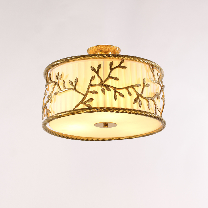 Jewellerytop oriental flush mount brass lamp suspended led lights for home ceiling light fittings lighting fixture