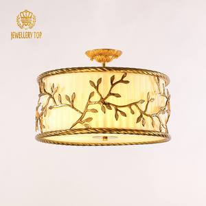 Jewellerytop oriental flush mount brass lamp suspended led lights for home ceiling light fittings lighting fixture