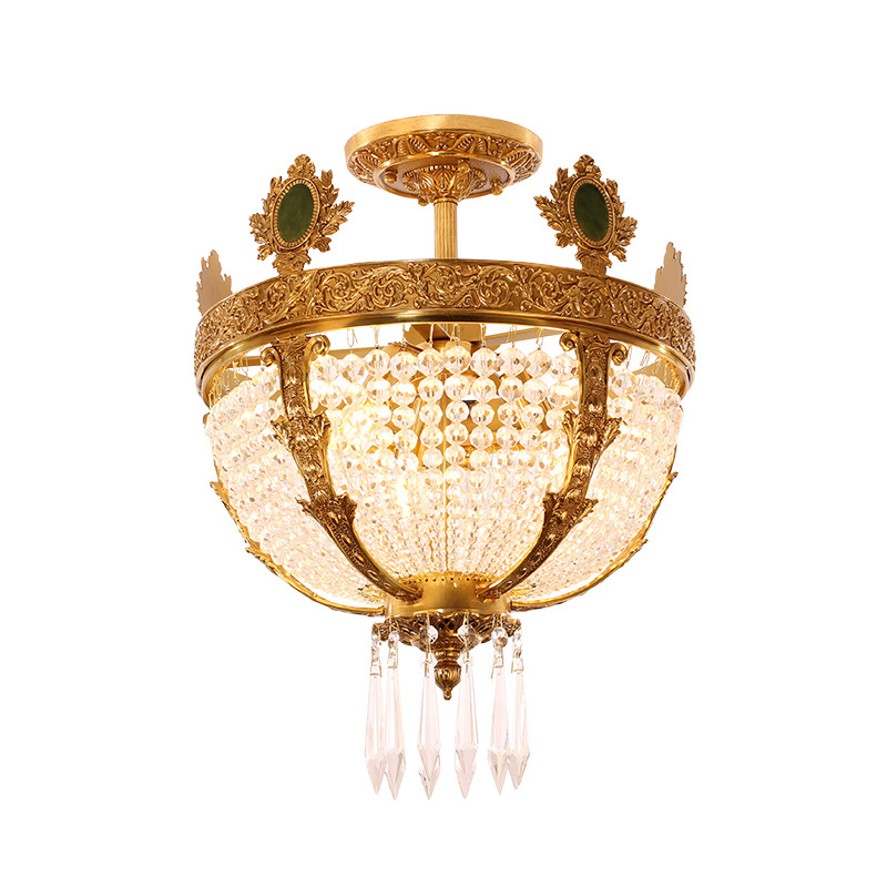 Jewellerytop french luxury church led ceiling lamp flush mount decoration light led crystal lights ceiling lamp