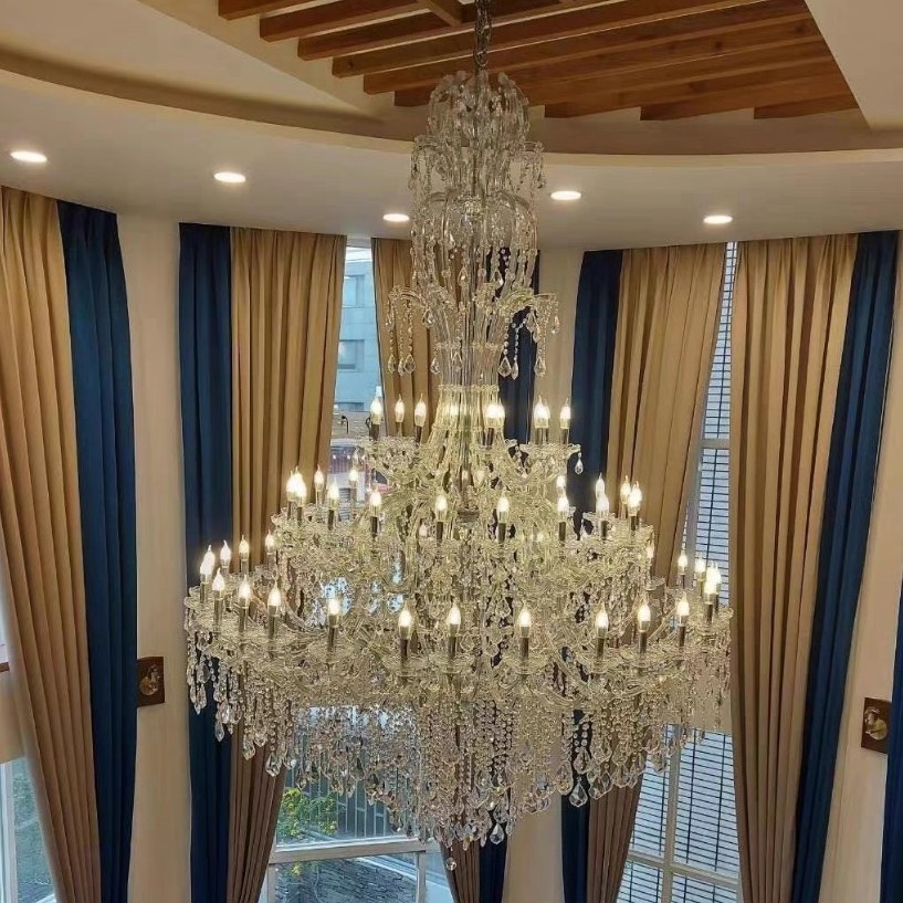 Jewellerytop glass pendant lights k9 crystal maria theresa chandelier gold banquet hall light asfour crystal chandeliers wedding