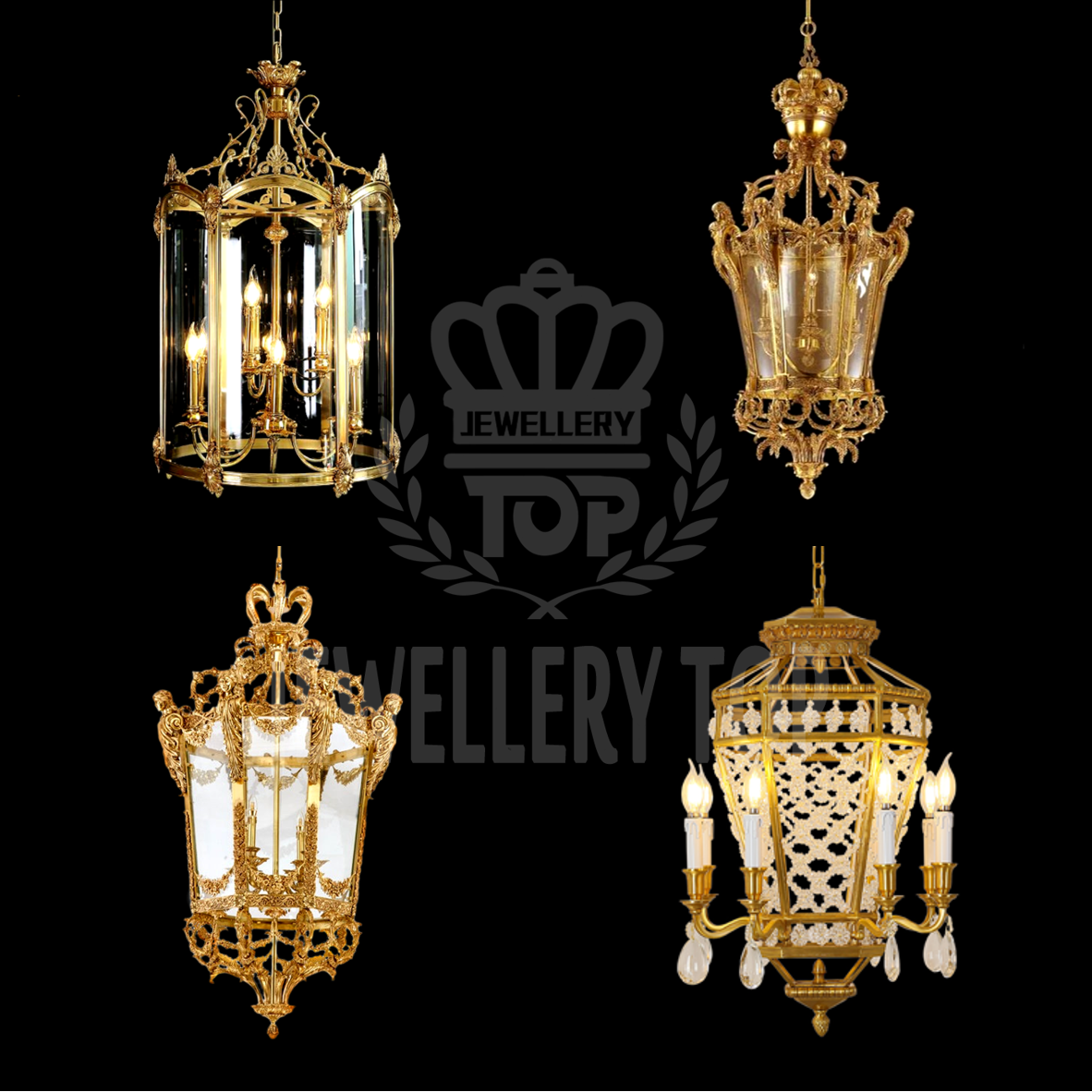 Jewellerytop european retro brass lighting ceiling pendant lanterns victorian luxury gold pendant lights antique bronze lamp