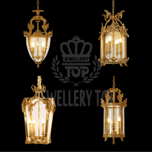 Jewellerytop european retro brass lighting ceiling pendant lanterns victorian luxury gold pendant lights antique bronze lamp