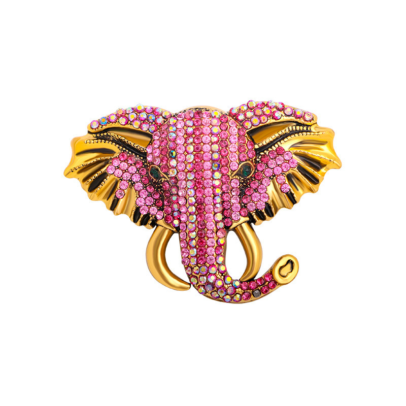 Vintage Large Animal Rhinestone Elephant Delta Sigma Theta Brooch Personalized Custom Design Brooches Pins