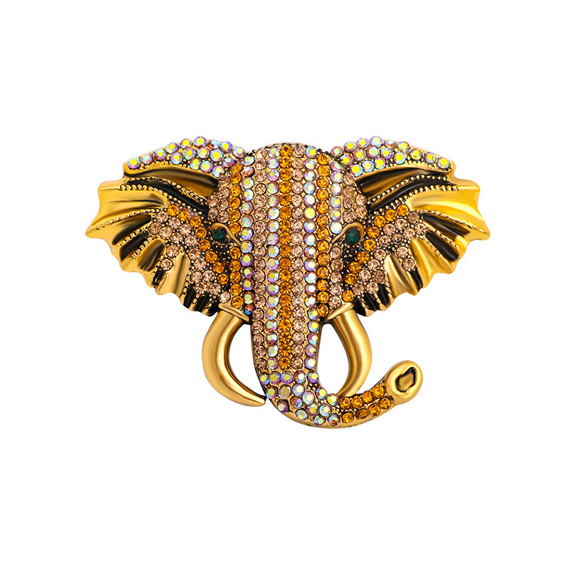 Vintage Large Animal Rhinestone Elephant Delta Sigma Theta Brooch Personalized Custom Design Brooches Pins