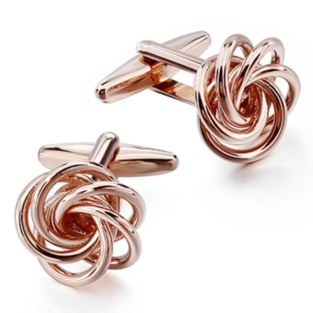 Haosen Wholesale New Silver Cufflinks Flower Rose Shape Lovely Custom Mens Metal Cuff Buttons Copper Material Jewelry Decoration