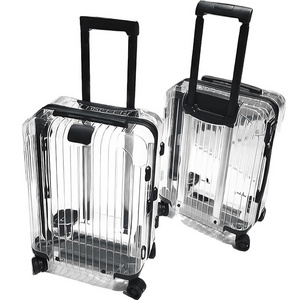 Transparent trolley suitcase ultra light and pure PC travel, 20 inch light tone universal wheel luggage  AP1031