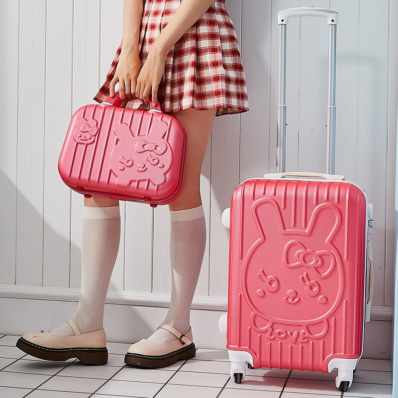 New love cartoon cute cat mother trolley suitcase universal luggage sets wheel password suitcase 20 inch boarding case AP875