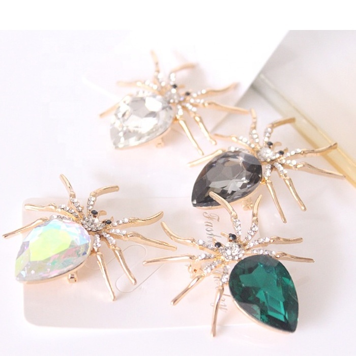 Luxury Brooch Pins Crystal Rhinestone Fashionable Sparkling Rhinestone Crystal Zinnia Brooch For Women