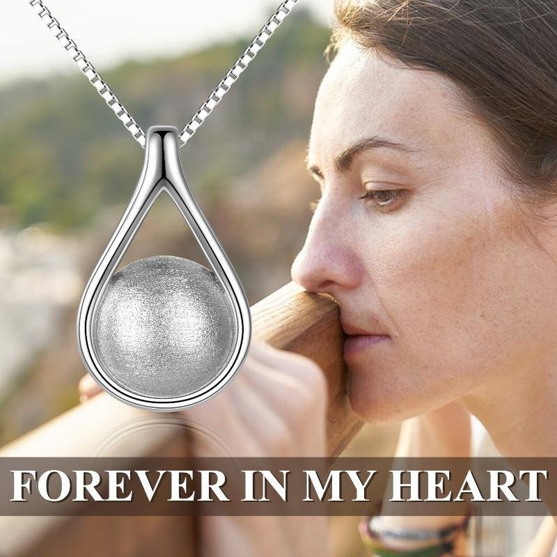 YFN High Quality Cremation Jewelry White Gold Plated 925 Sterling Silver Teardrop Pet Urn Necklace For Ashes