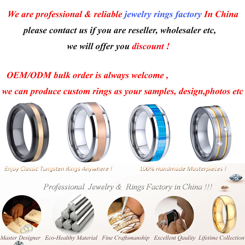 custom Red Rose Golden Meteorite accessories jewelry wedding band Gents rings Wood tungsten carbide ring For men and women