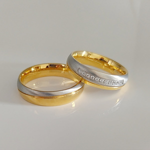 18k gold plated promise wedding rings for men and women anel bague anillos trauringe eheringe silber damenringe goldringe