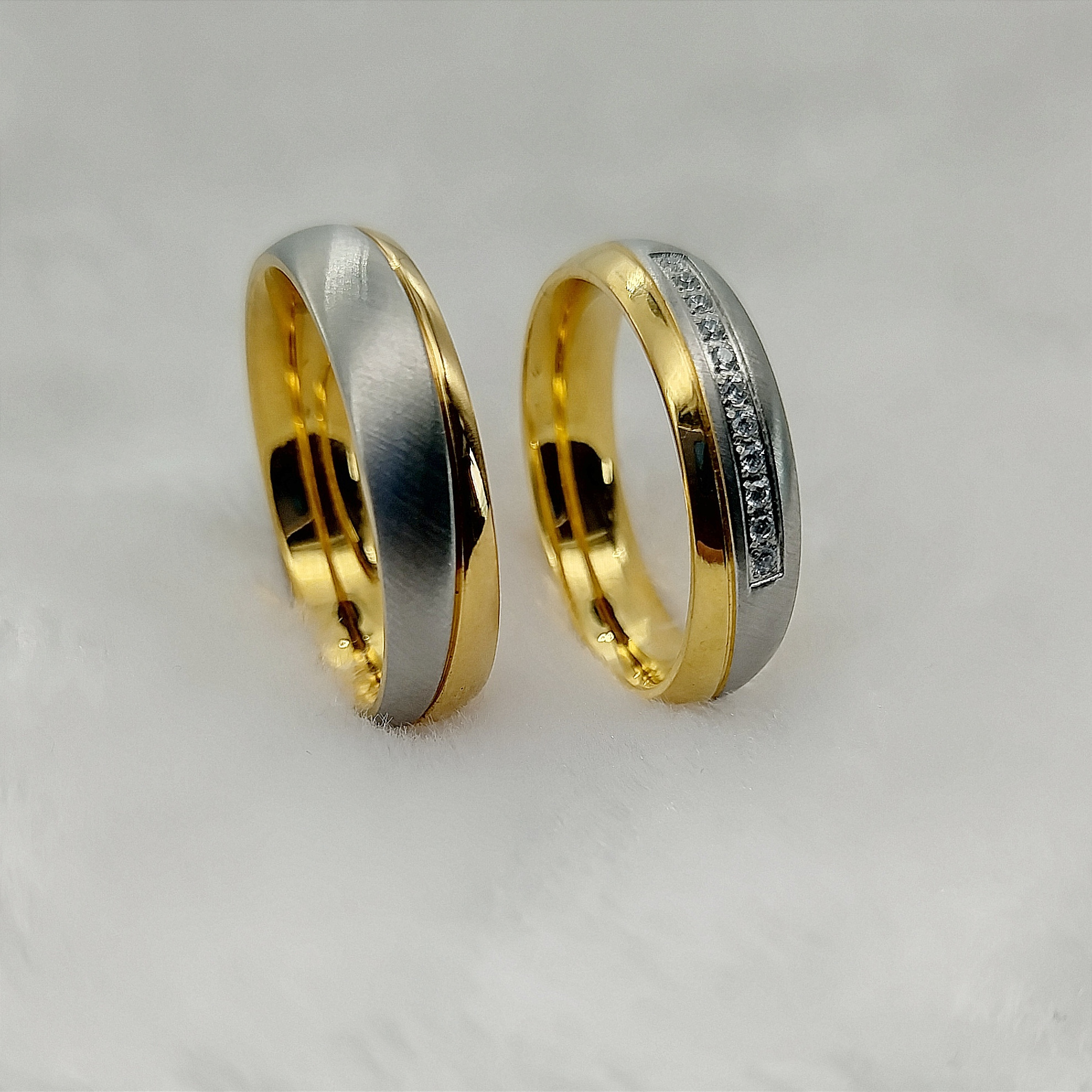 18k gold plated promise wedding rings for men and women anel bague anillos trauringe eheringe silber damenringe goldringe