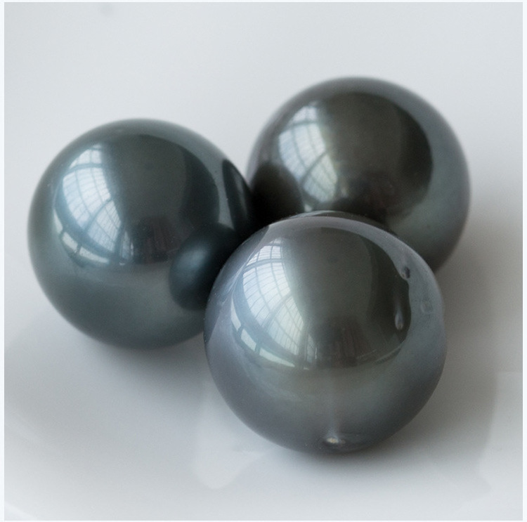 Tahiti Pearl Grey Black Round Strong Light 9-10mm Sea Naked Pearls Wholesale Beads For Jewelry Making Bulk Charms