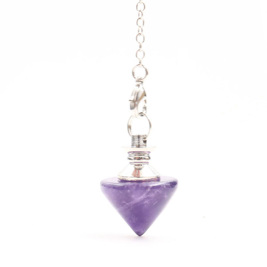 Wholesale Natural Amethyst Lapis Lazuli Crystal Quartz Multi Gemstone Bullet Pendulum for Women Men