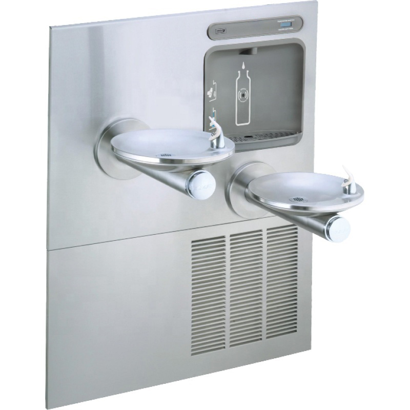 Stainless Steel Water Cooler Wall Mounted Cold Water Dispenser With Bottle Filler For School Use