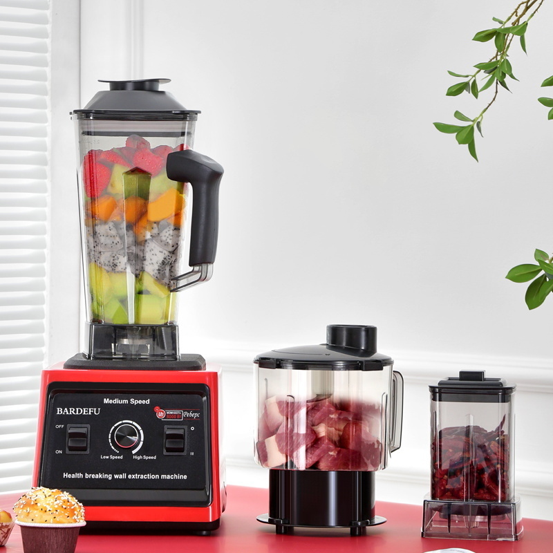 3 in1 Multi Functional Fruit Juicer 2.5L Jar Table Blender with Chopper and Meat Grinder