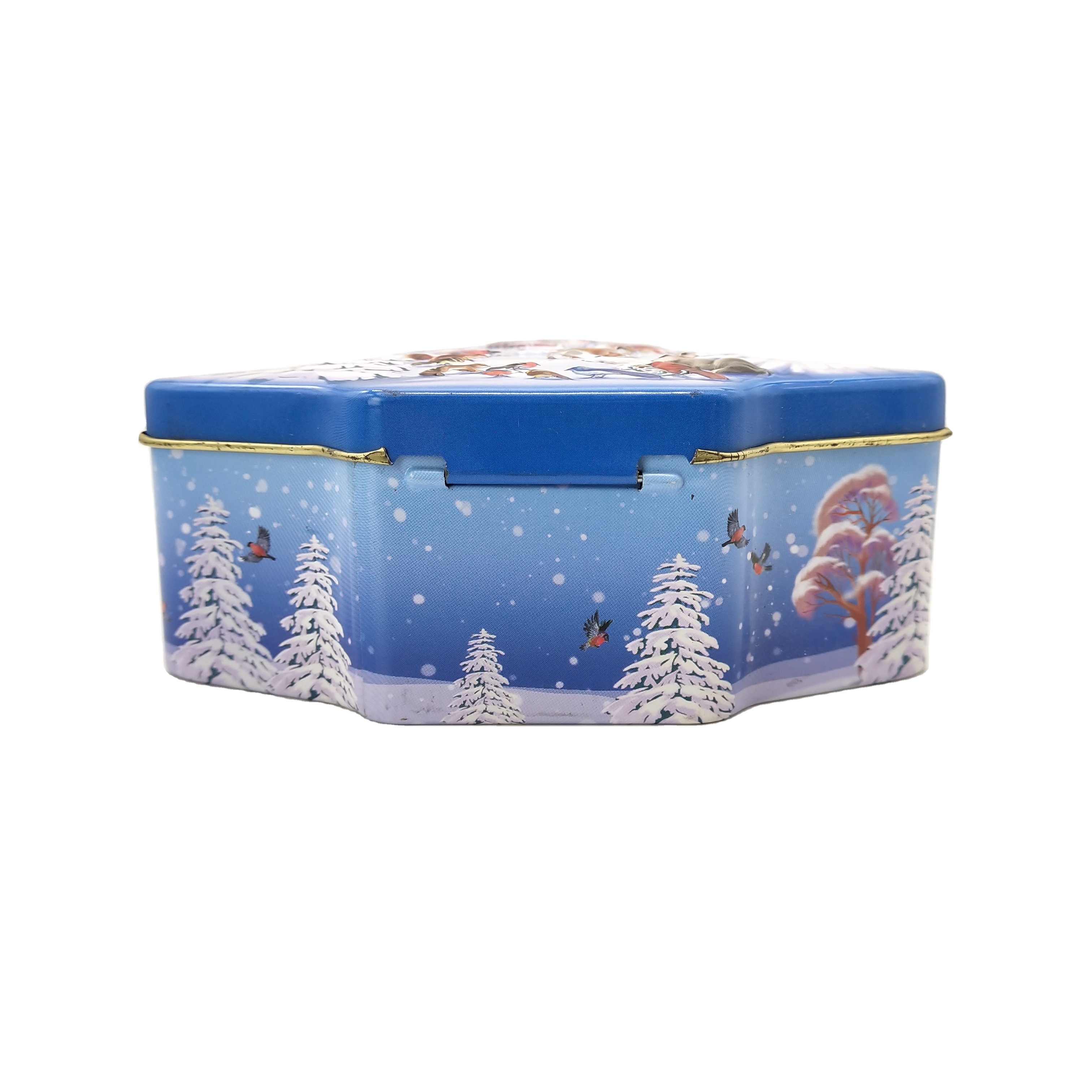 Manufacturers Wholesale Custom Metal Packaging Box Stash Can Christmas Tin Box Package Christmas For Food