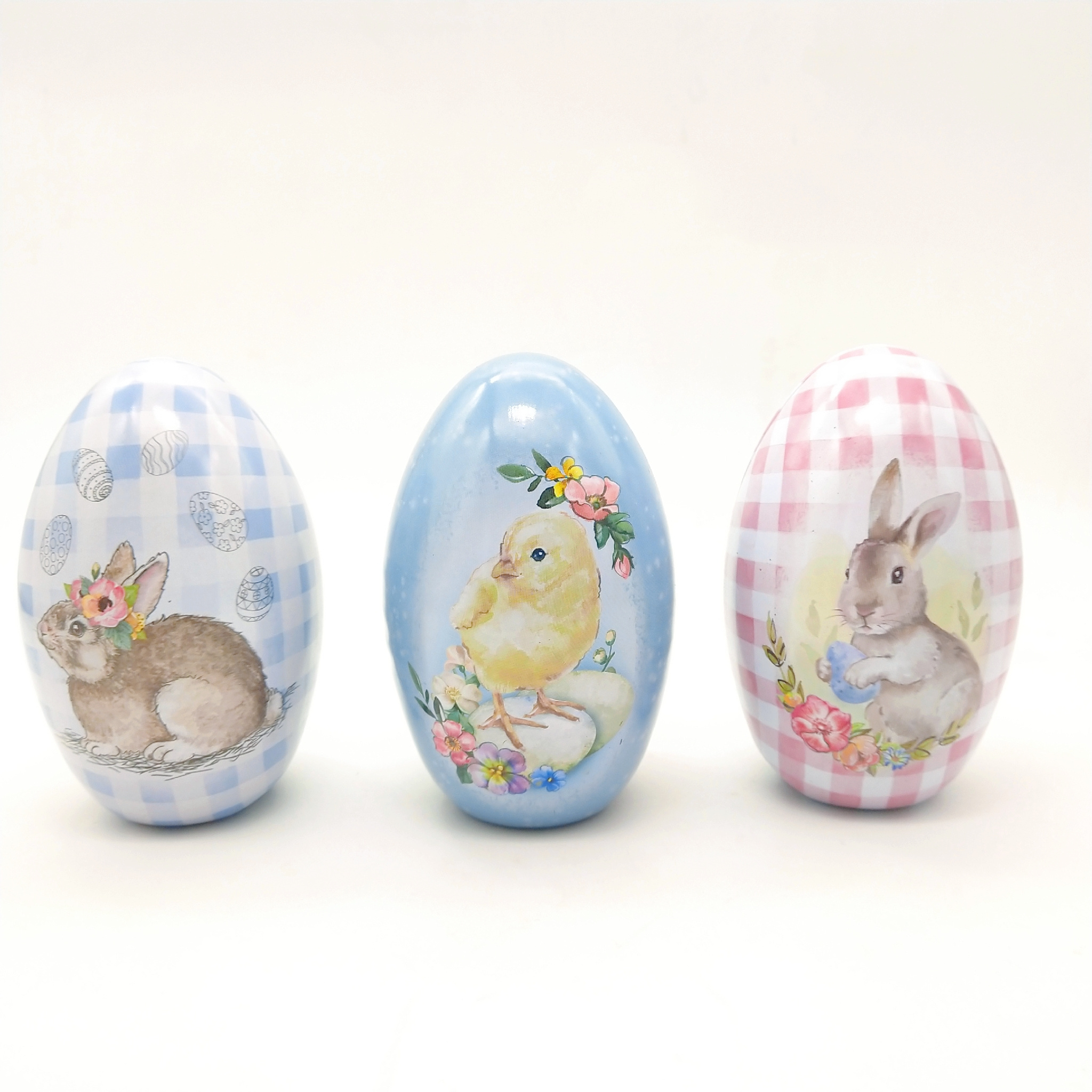 Customized Hot Sale Printing Egg Shape Chocolates Candy Tin Box Wholesale Toys Package Exquisite Cute Gift Tin Box