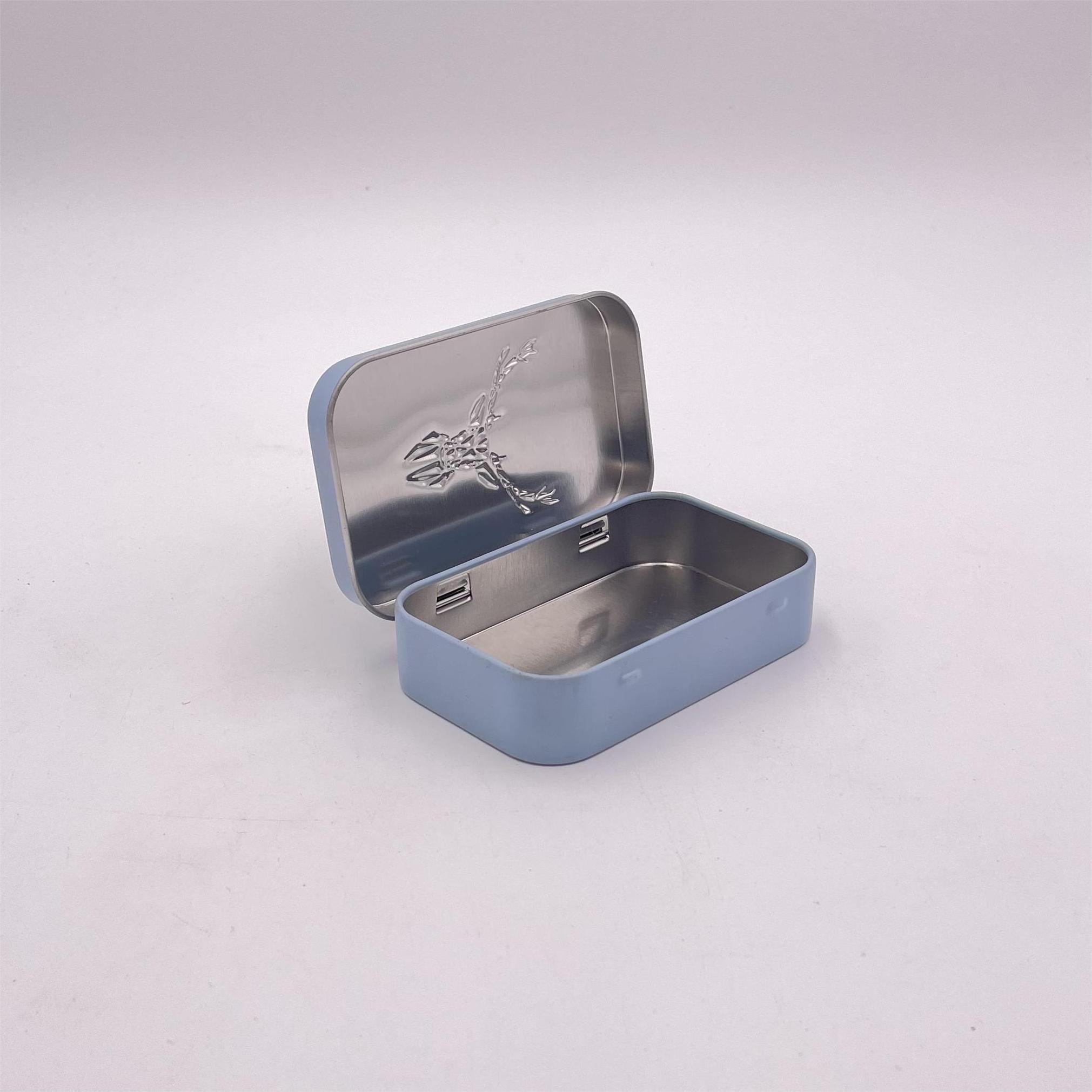 custom tin box off-set printing small tin box rectangle metal case metal tin box