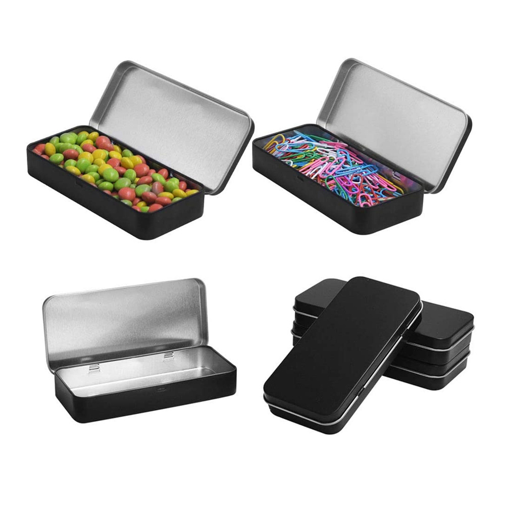 custom square tin containers food grade metal packaging square tin box black and other color square tin