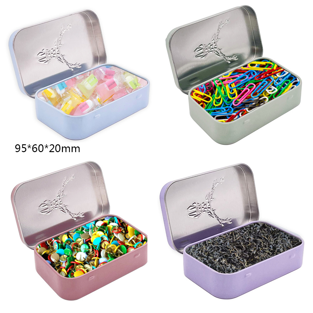 Pre-rolled Children's Resistance Candy Cr tin box Scatola Latta Gift Silver square metal child proof tin can/box