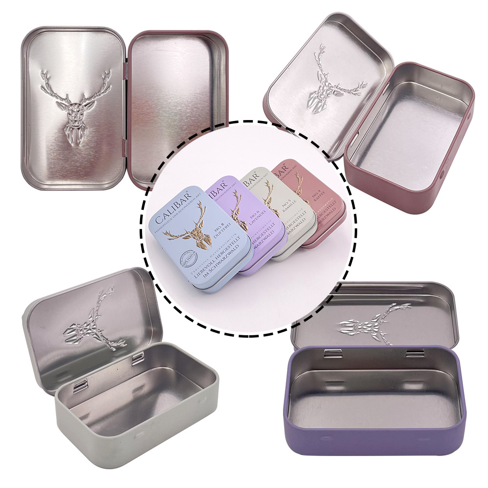 Pre-rolled Children's Resistance Candy Cr tin box Scatola Latta Gift Silver square metal child proof tin can/box