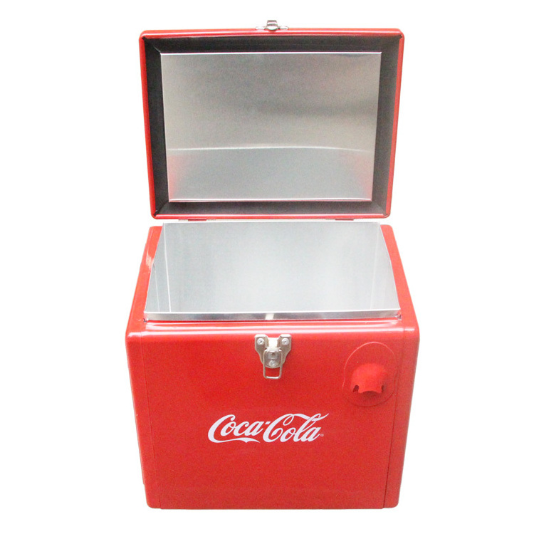 Portable outdoor tailgate beer metal cooler box