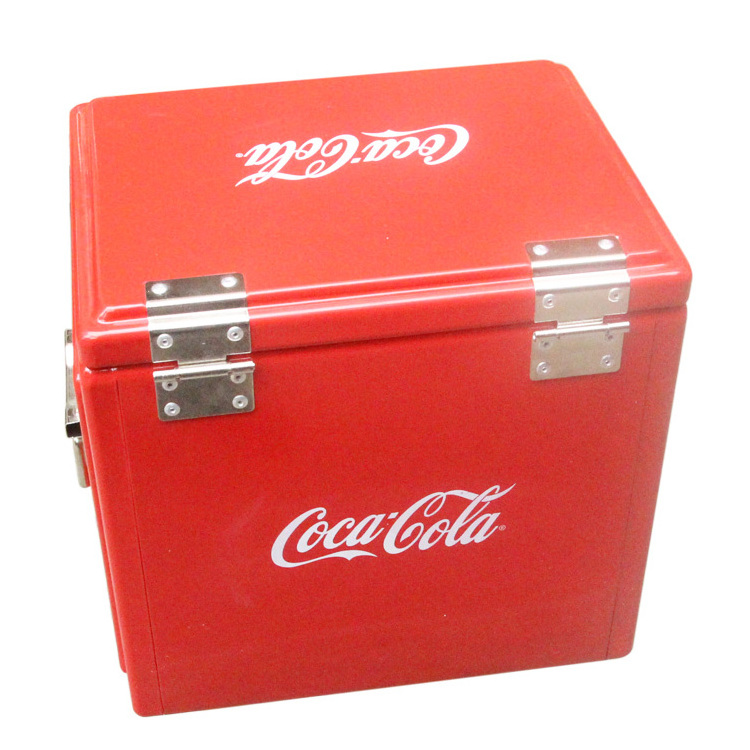 Portable outdoor tailgate beer metal cooler box