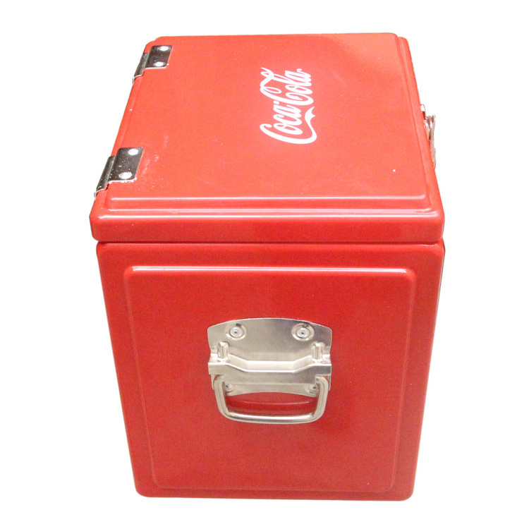 Portable outdoor tailgate beer metal cooler box