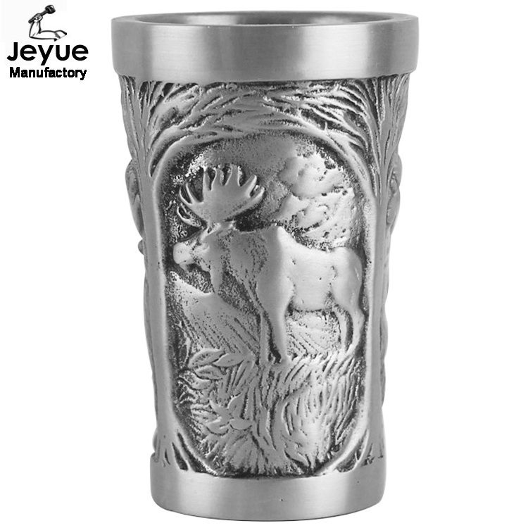 Hot sale luxurious gin whiskey vodka wine cup shot glass stainless steel glass shot