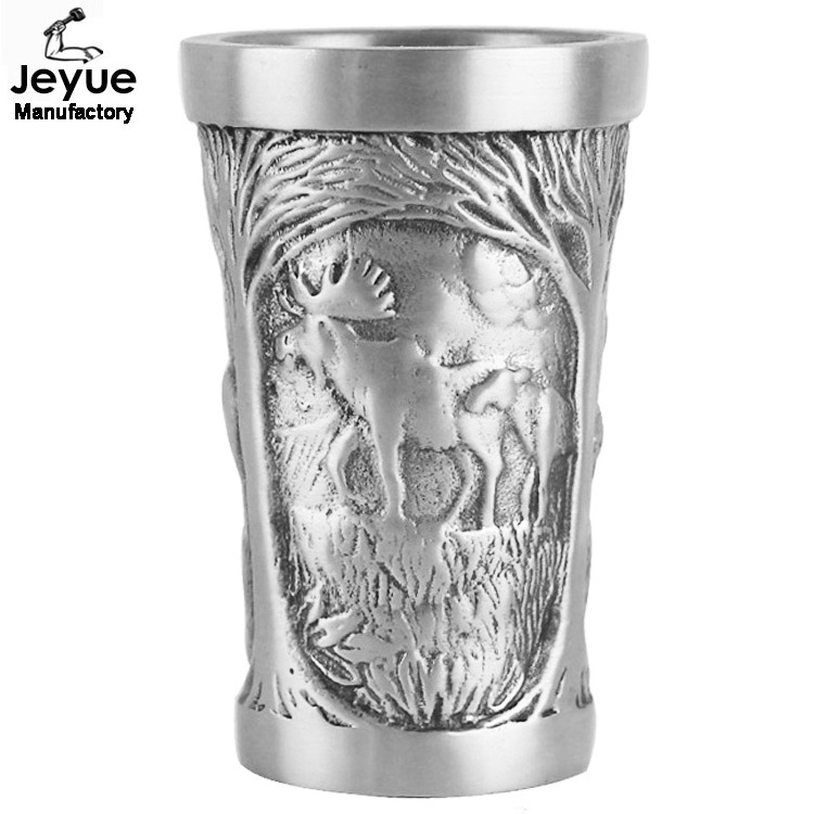 Hot sale luxurious gin whiskey vodka wine cup shot glass stainless steel glass shot