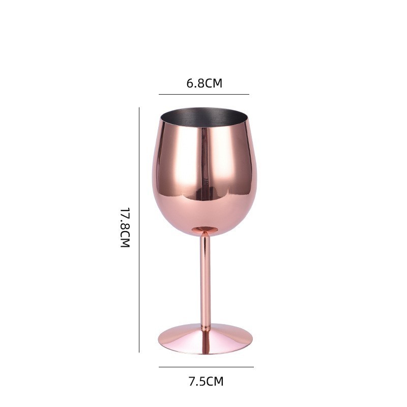 Cocktail Drinking Cup Goblet Wine Glasses Champagne Stainless Steel  Metal red Wine cup