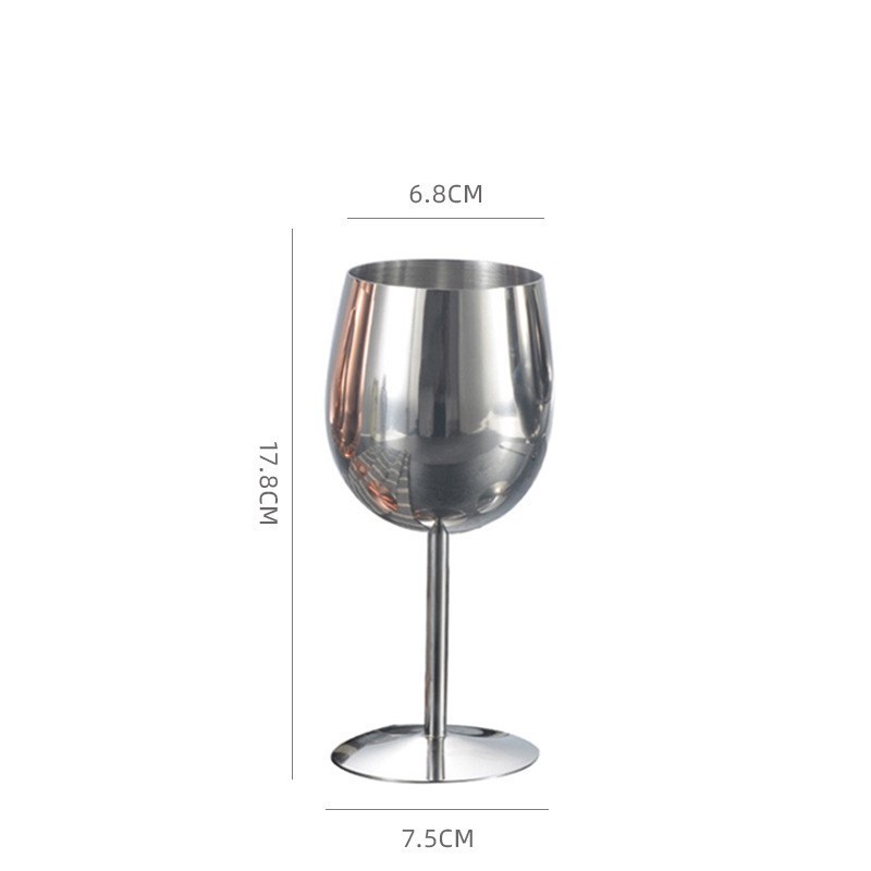 Cocktail Drinking Cup Goblet Wine Glasses Champagne Stainless Steel  Metal red Wine cup