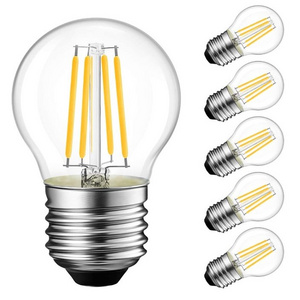 G45 G14 LED Filament Globe Bulb 4.0W(60W Equivalent) Dimmable 2700K Warm White E26 Screw Base, Decorative Edison Light Bulb