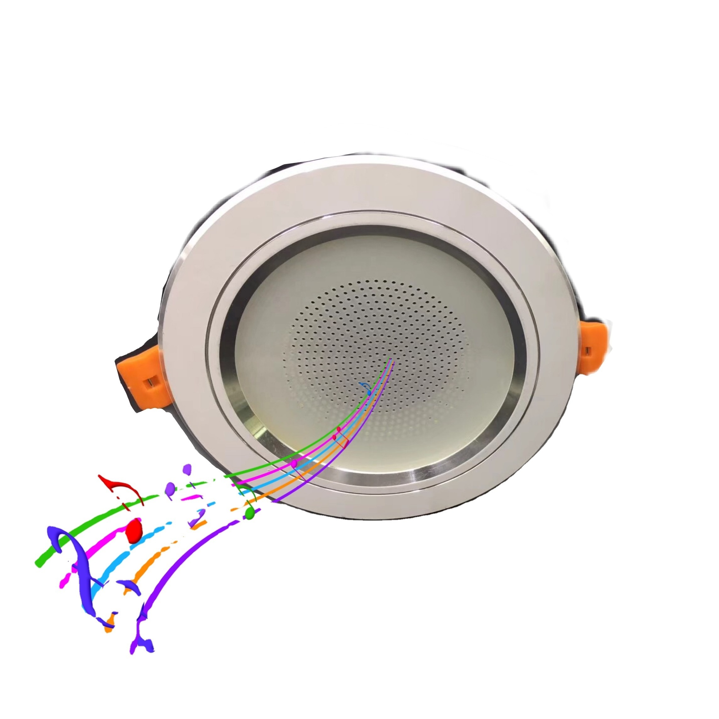 High quality 4IN  Round RGB Recessed  Color Changing APP Control speaker LED Bulb Smart MUSIC Downlight