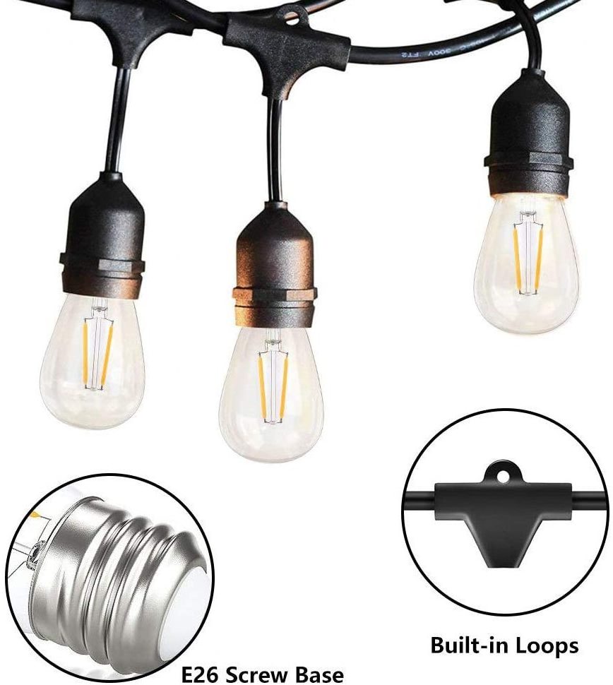 High quality Waterproof IP65 Outdoor Christmas Light Bulb S14 String light for patio