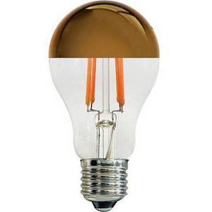 Half Mirror Half Chrome LED Filament Bulb 4W A19 A60