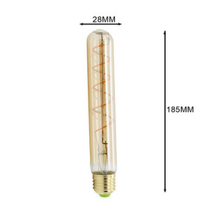 T28*185mm Edison Bulb LED Soft Strip Test Tube Light Flute Bulb 220V 4W Dimming Bulb