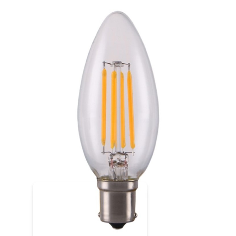 C35 LED Filament Candelabra Light Bulbs E12 E14 Base, 60 Watt Equivalent Chandelier LED Edison Bulbs, Dimmable