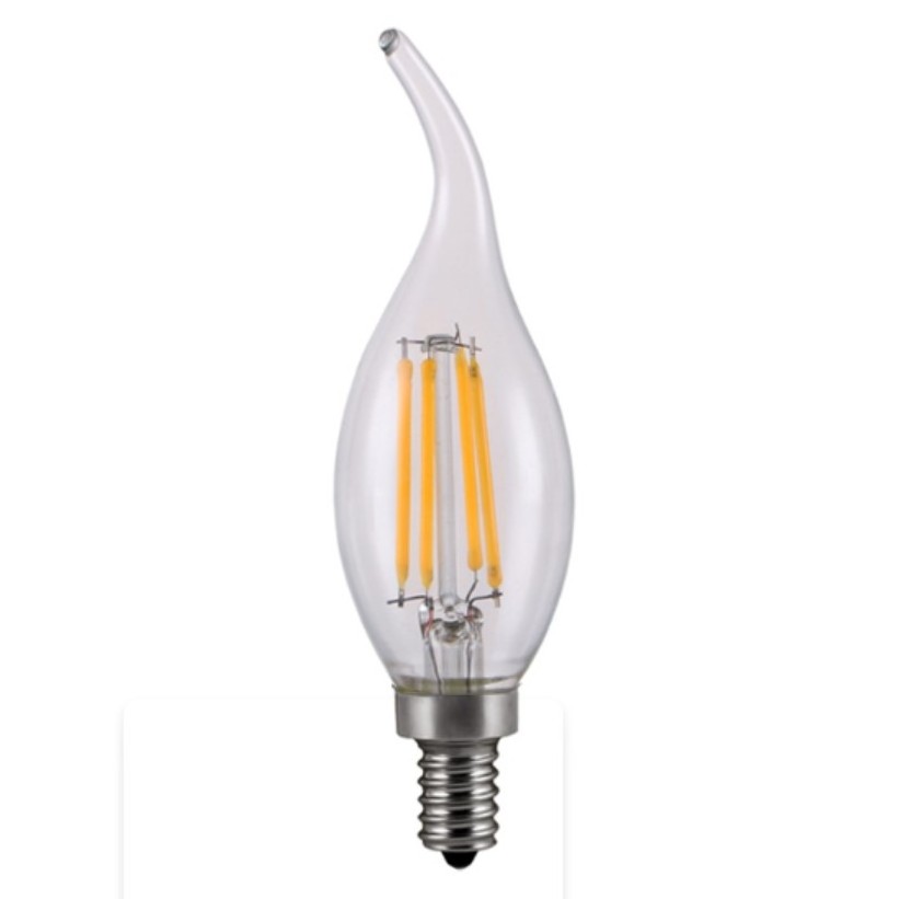 C35 LED Filament Candelabra Light Bulbs E12 E14 Base, 60 Watt Equivalent Chandelier LED Edison Bulbs, Dimmable