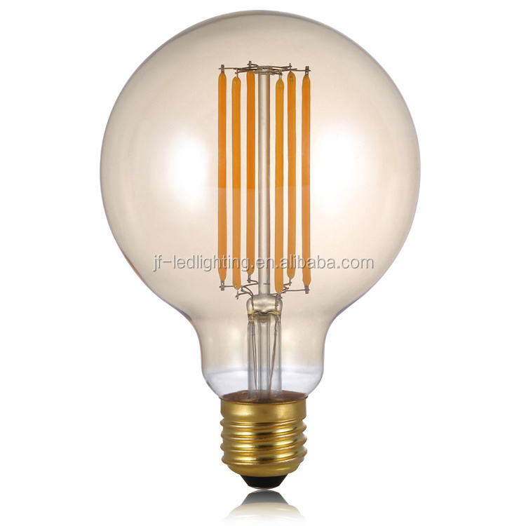 OEM G95 Glass Edison Soft LED Vintage Filament Bulb 110V 240V Dimmable G30 LED Globe Light Bulb