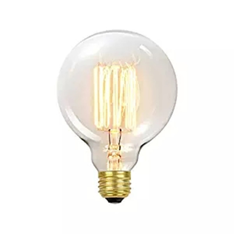 245 Lumens Globe 60W Vintage Edison G30 Tungsten Incandescent Filament Light Bulb With E26 Standard Base