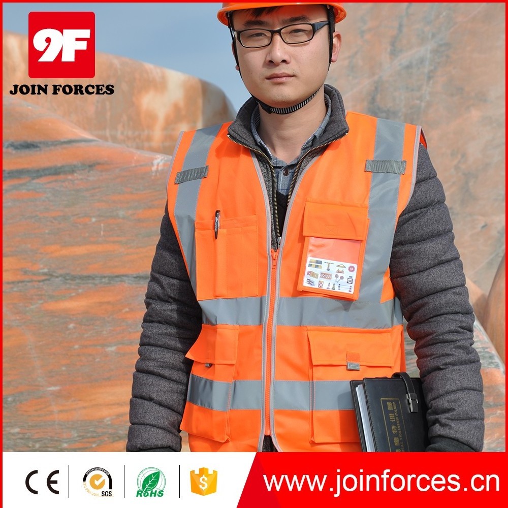 9F Winter High Visibility Vest Jacket Safety Vest