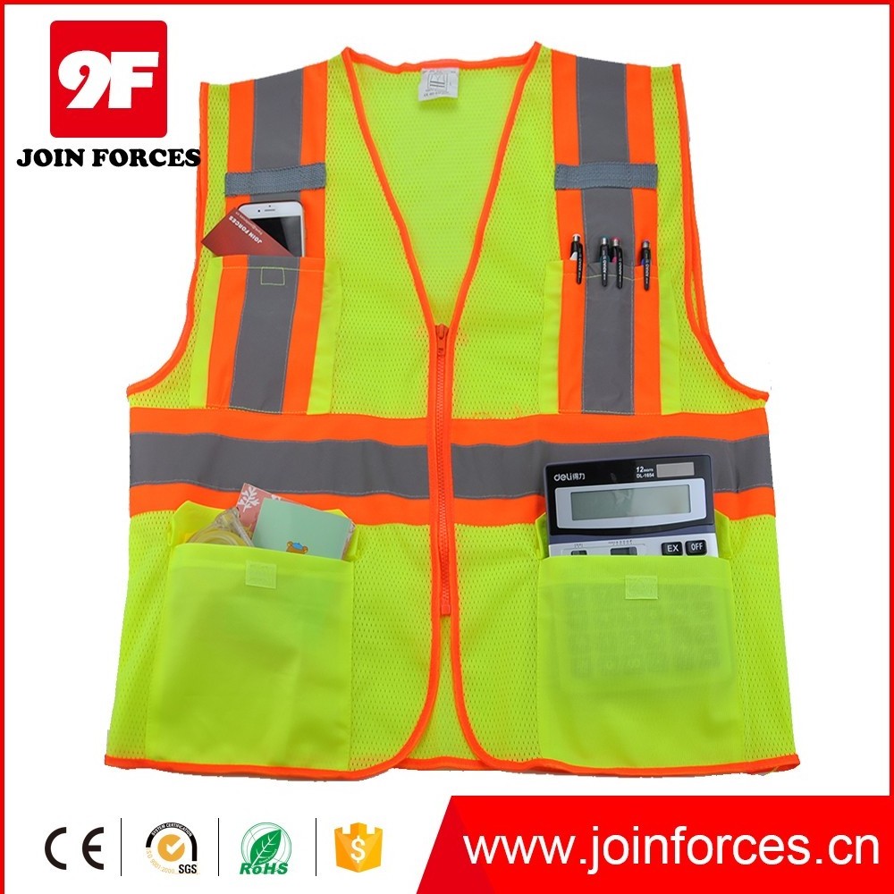 9F Winter High Visibility Vest Jacket Safety Vest